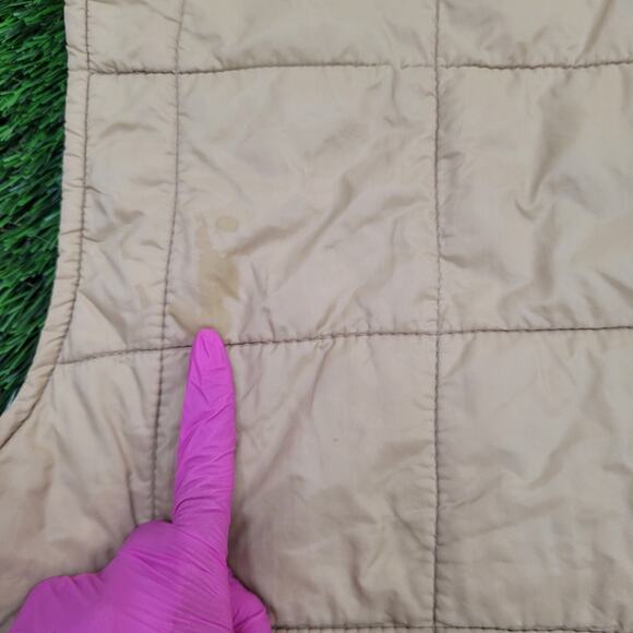 Vintage 90s Cabelas Hunting Zip Vest Large 21x21 Crop - Picture 6 of 13